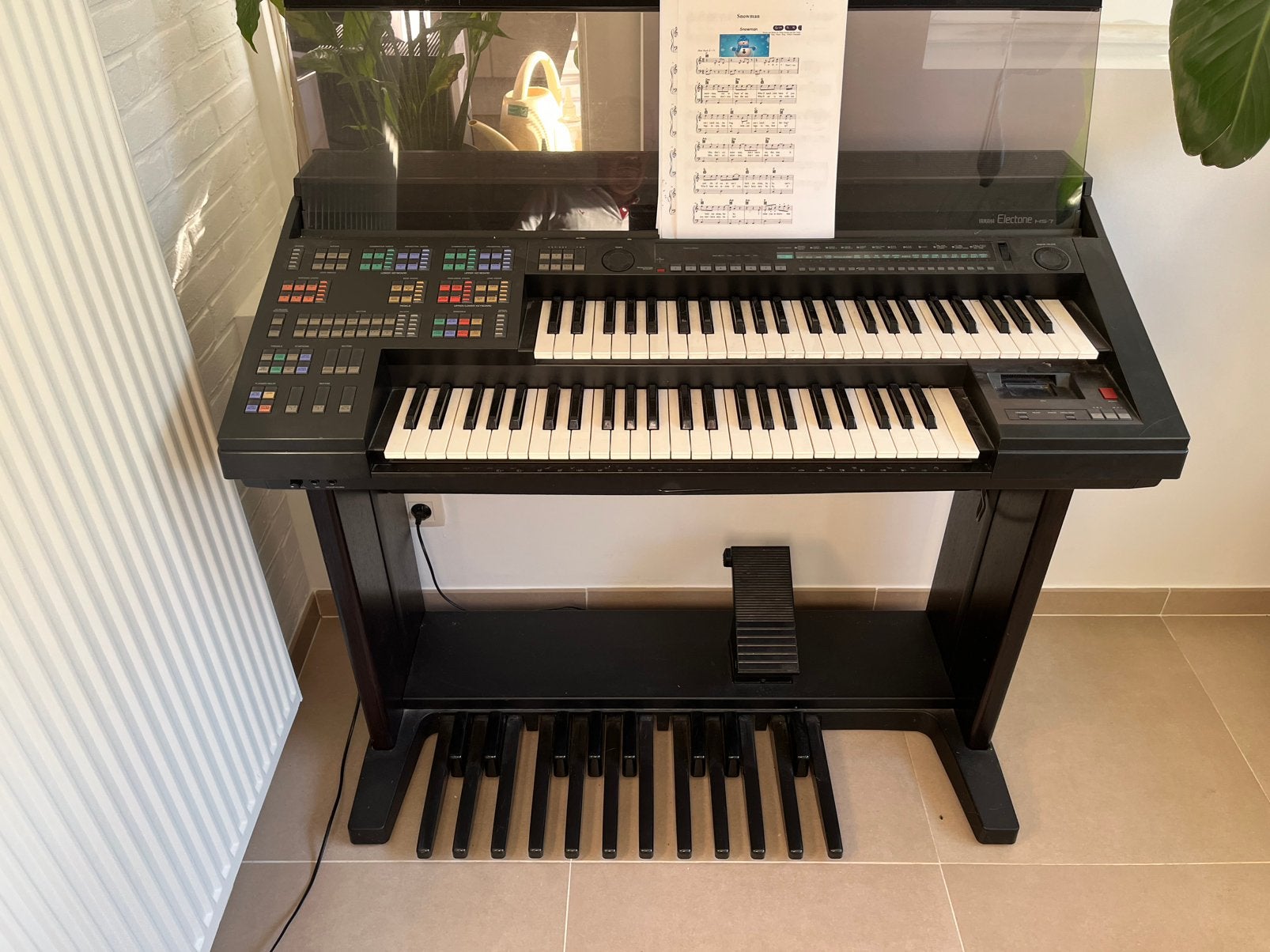 Yamaha Electone HS-7 vintage orgel, Enlèvement, Utilisé, Noir, Piano