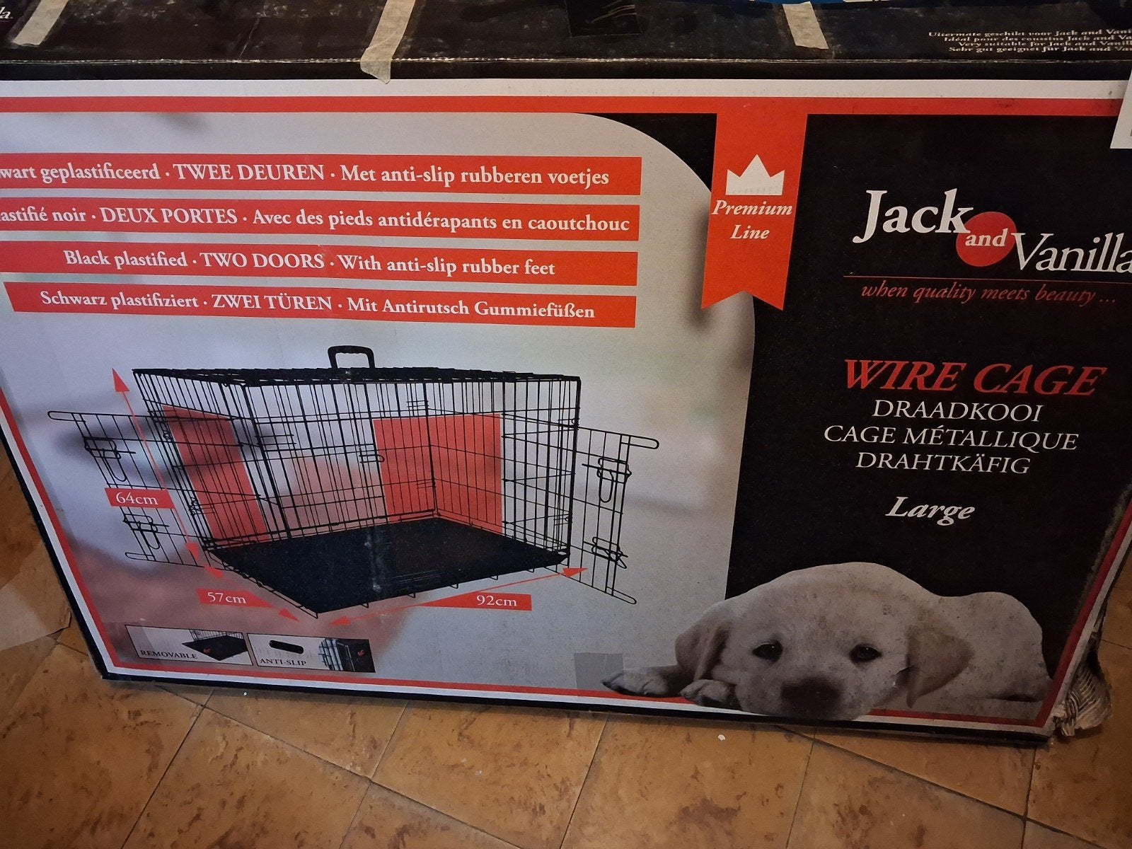Banc à cage métallique pour animaux, Enlèvement, Comme neuf, Chenil chien