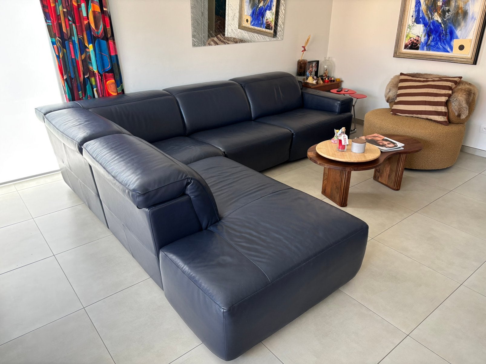 Hoeksalon te koop, Maison & Meubles, Canapés | Coins salons complets, Comme neuf, Cuir, Enlèvement