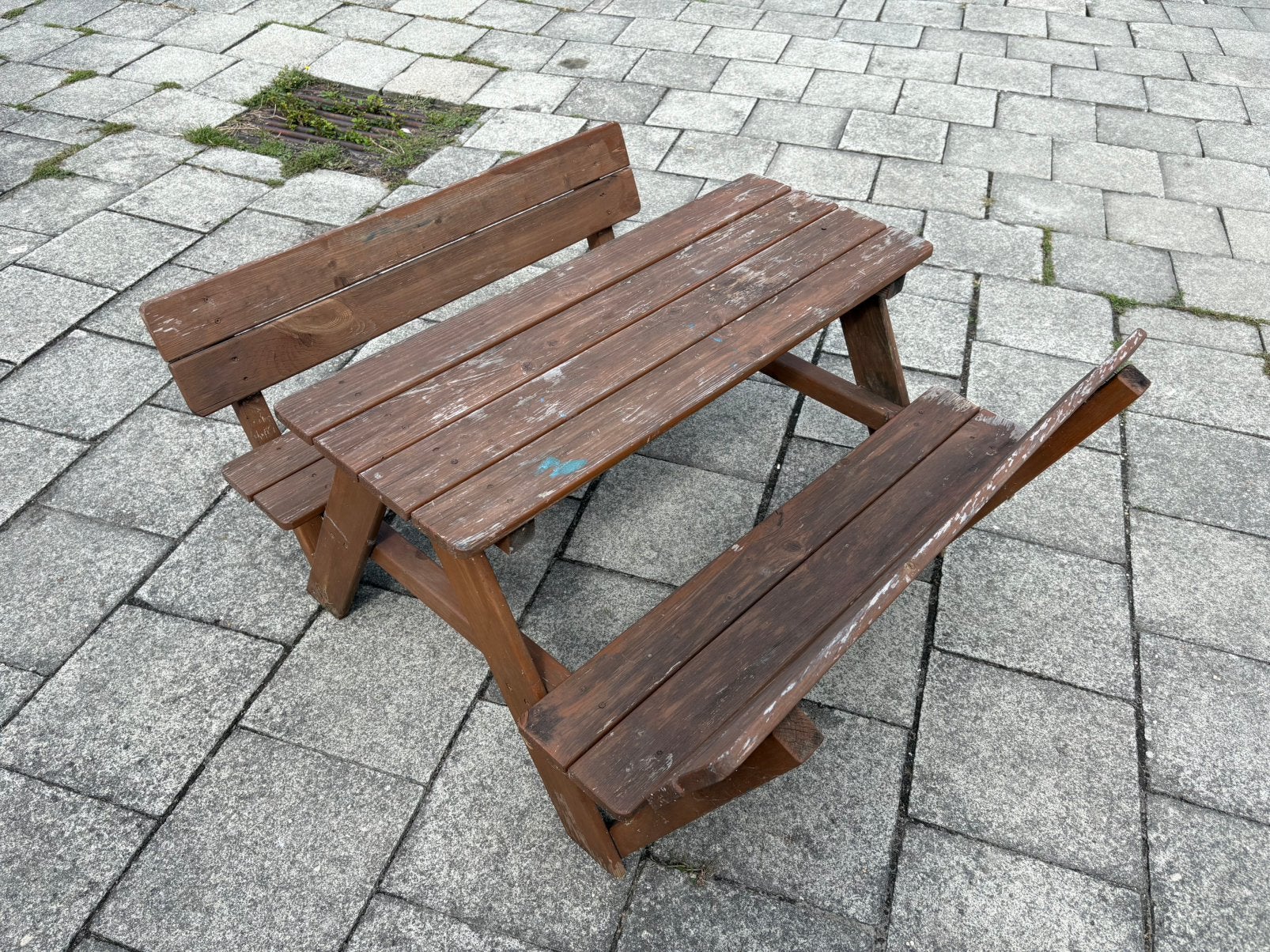 Picknicktafel voor kindjes, Jardin & Terrasse, Tables de pique-nique, Enlèvement, Utilisé, Rectangulaire, Bois
