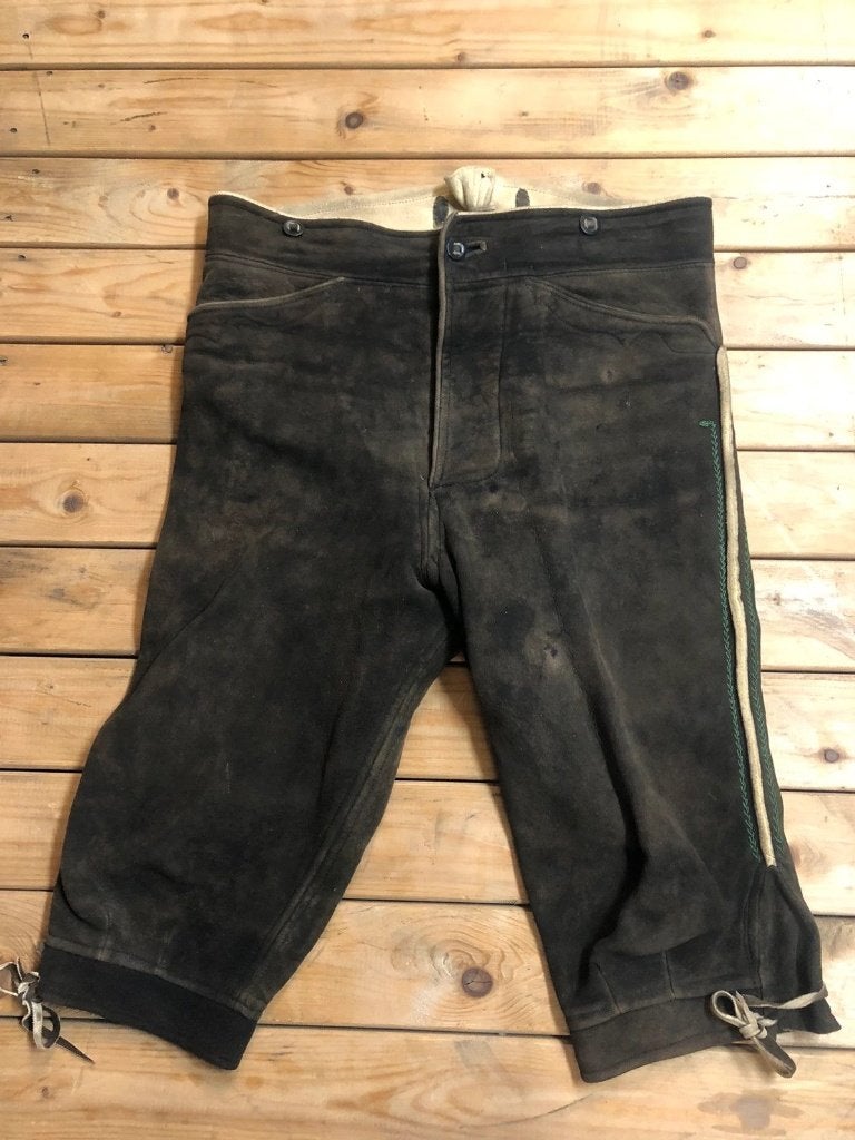 Bruine lederen lederhose, Kleding | Heren, Bruin, Ophalen of Verzenden, Djt, Gedragen