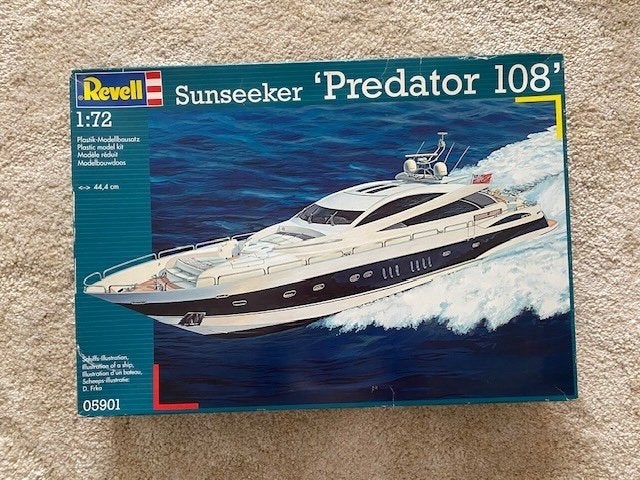 1/72 Revell Sunseeker Predator Yacht, Ophalen of Verzenden, Zo goed als nieuw, 1:50 tot 1:200, Revell