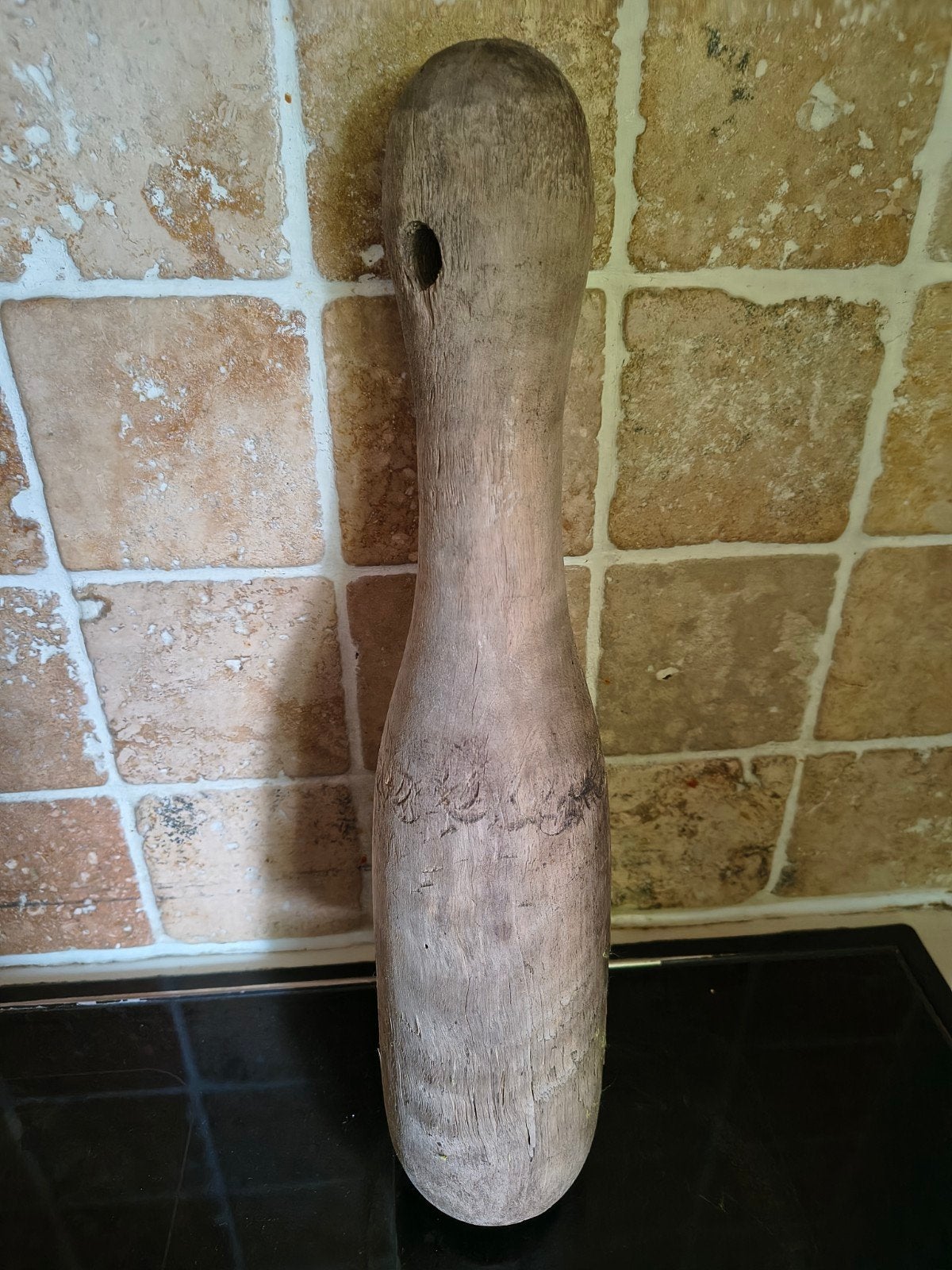 oude houten kegel 39 cm hoog, Ophalen
