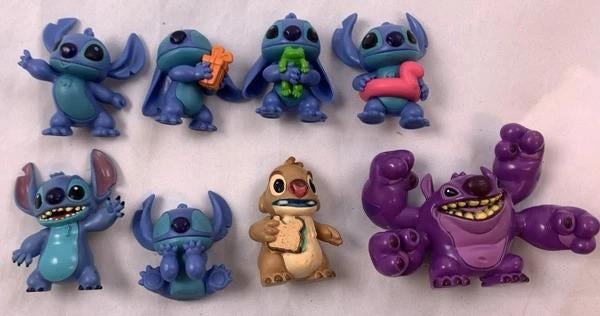 Ensemble de 8 figurines Disney Lilo & Stitch Experiment 626, Envoi, Autres personnages, Comme neuf, Statue ou Figurine