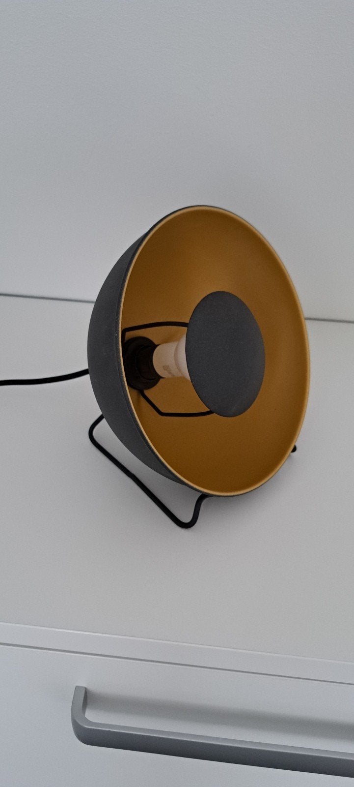 Design bureaulamp zwart/goud – moderne tafellamp, Ophalen