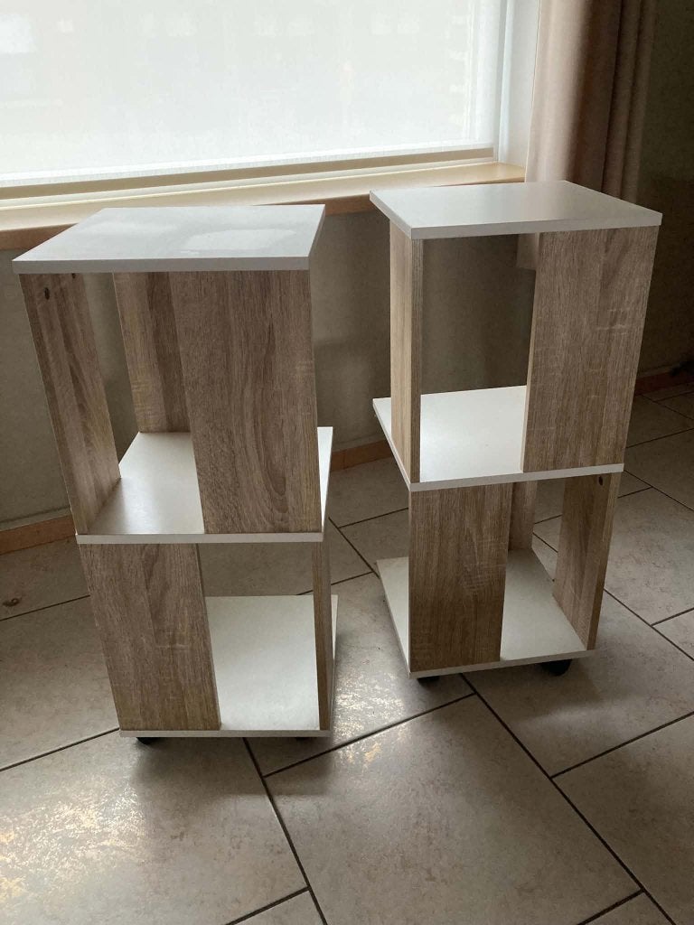 Bijzettafeltjes op wieltjes, Ophalen, Gebruikt, 60 cm of meer
