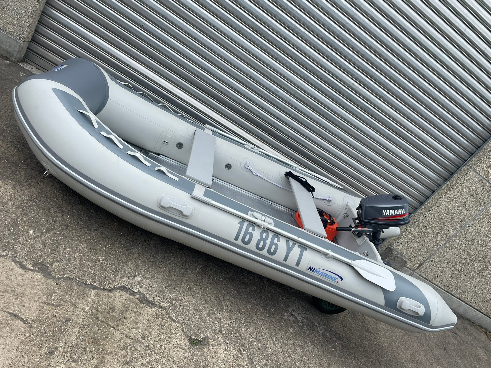 Nimarine 390AL met Yamaha 4pk / 2takt, Watersport en Boten, Ophalen, Aluminium, Zo goed als nieuw, Pomp