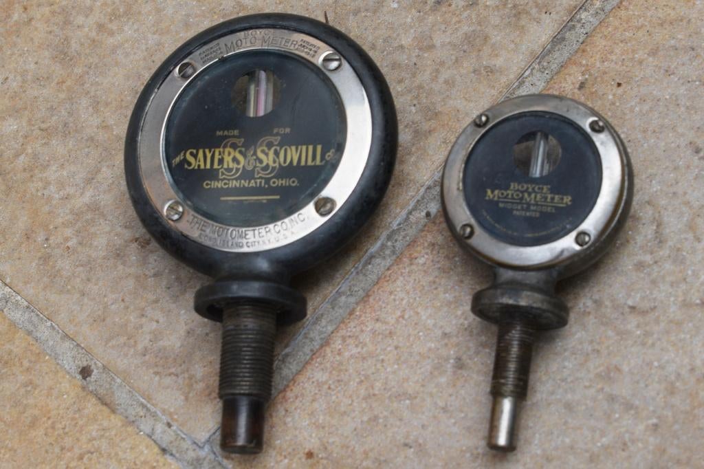 2 onderdelen oldtimer thermometer radiator amerikaanse, Ophalen of Verzenden, Gebruikt, Overige automerken