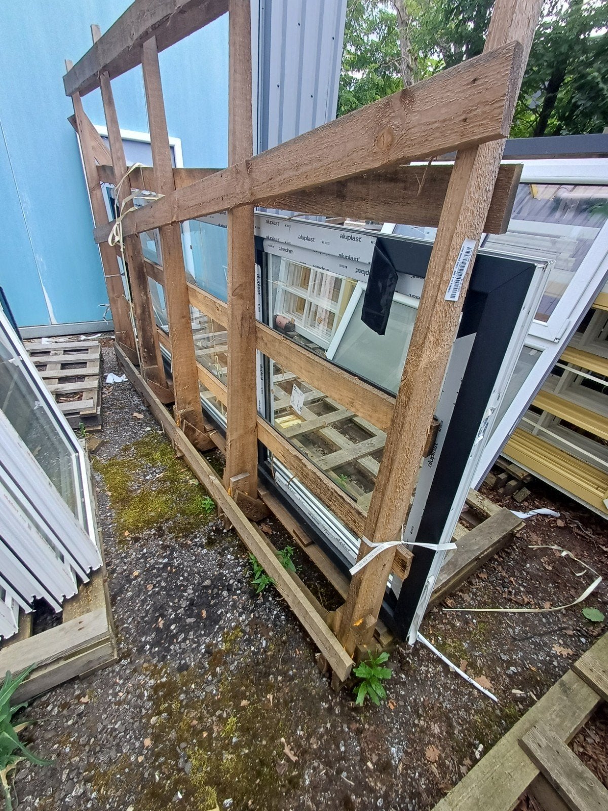 Fenêtre en PVC avec verre inclus, 75 à 150 cm, Comme neuf, Synthétique, Enlèvement