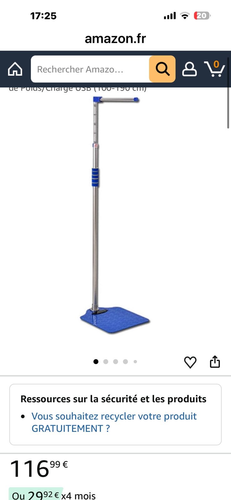 Balance intelligente, Electroménager, Enlèvement