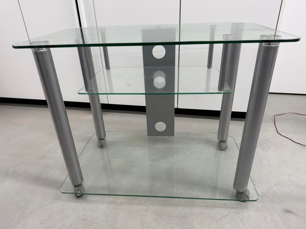Tv meubel glas, Ophalen, Gebruikt, Glas