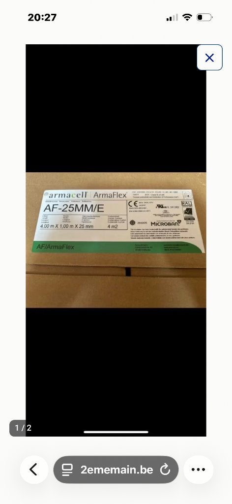 Lot armaflex NEUF, Bricolage & Construction, Isolation & Étanchéité, Enlèvement, Neuf