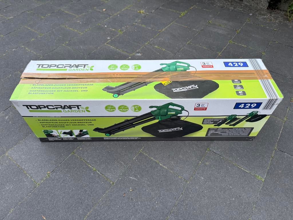 Bladblazer nieuw topcraft, Tuin en Terras, Bladblazers, Ophalen, Handgedragen, Nieuw, Met opvangzak