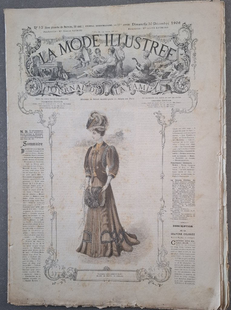 Exemplaar nummer 52 van  La Mode Illustrée uit 1906, Boeken, Ophalen of Verzenden, Gelezen, Damesbladen