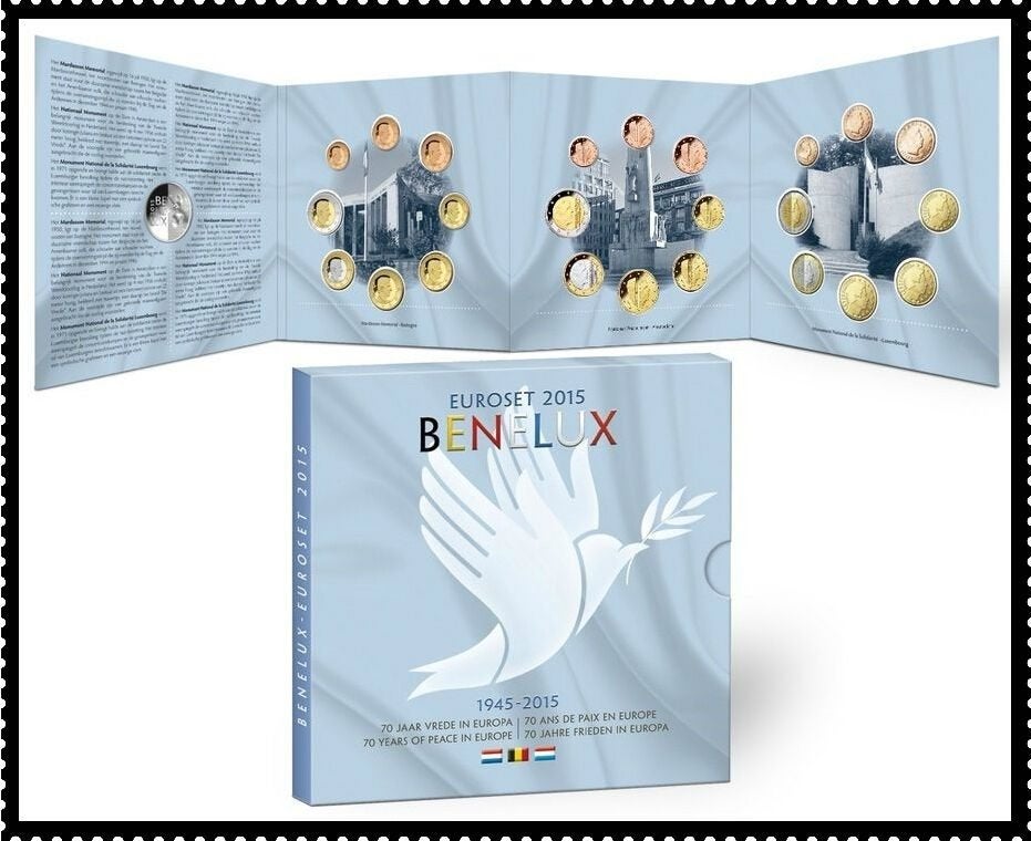 SET BENELUX 2015 (24 pièces) Belgique/Pays-Bas/Luxembourg, Envoi, Belgique, Série