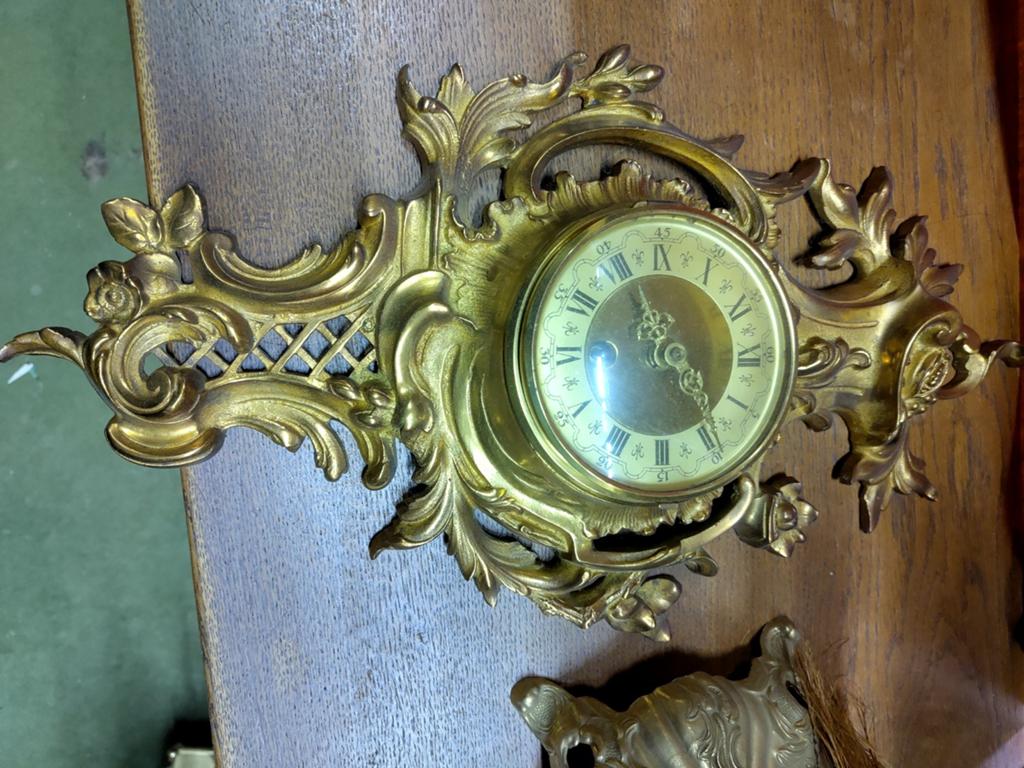 Horloge murale/baromètre vintage de style baroque, Enlèvement