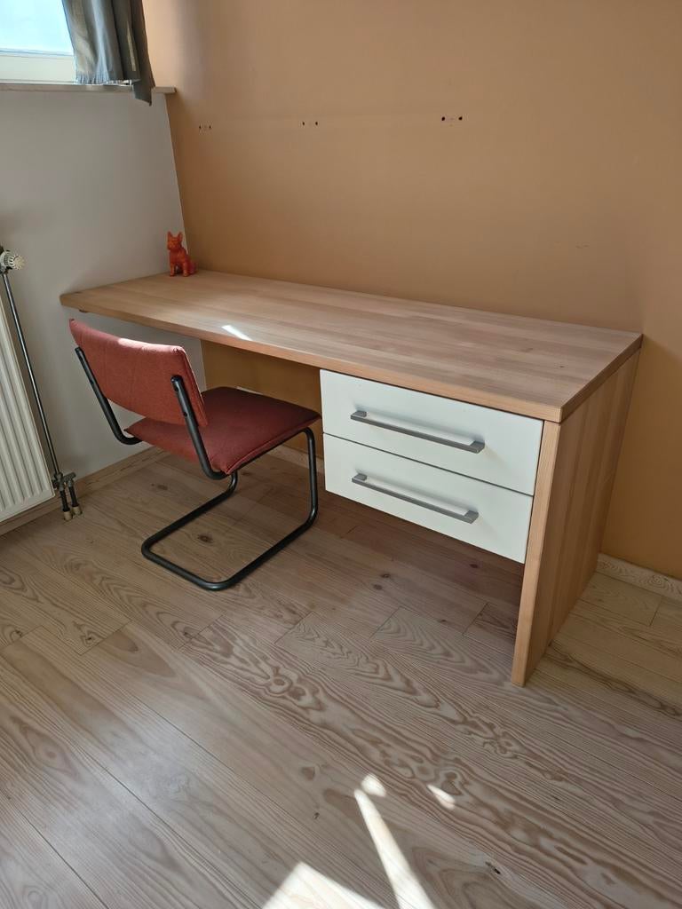 Massief houten bureau, Enlèvement, Utilisé
