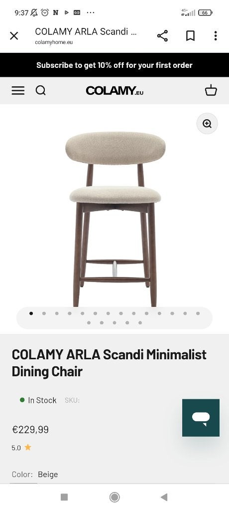 4 japandi barstoelen beige Nieuw!, 4 krukken, Ophalen, Nieuw