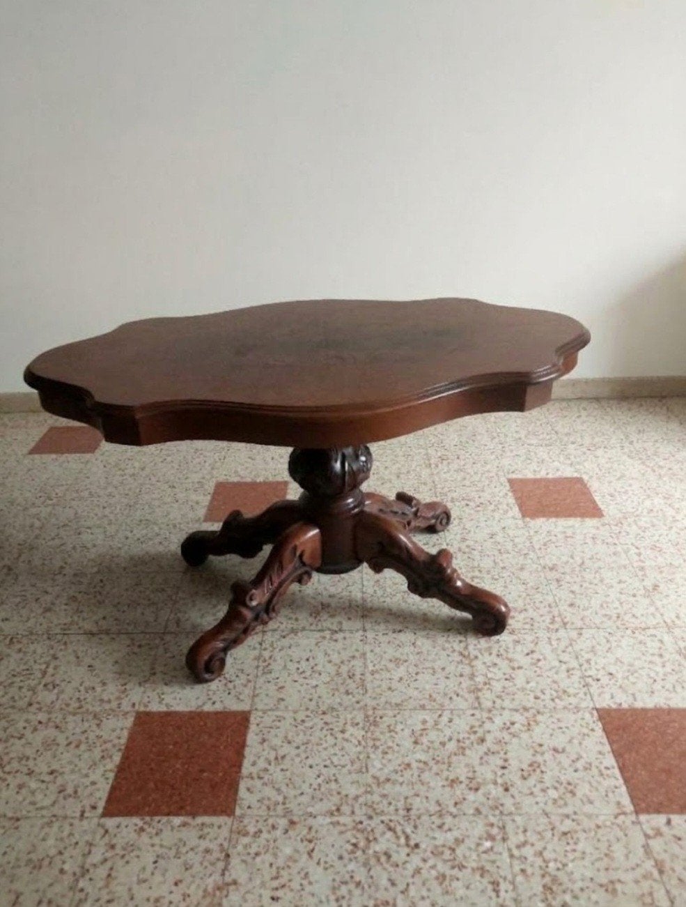 Superbe table violon ancienne en bois sculpté, Antiquités & Art, Enlèvement