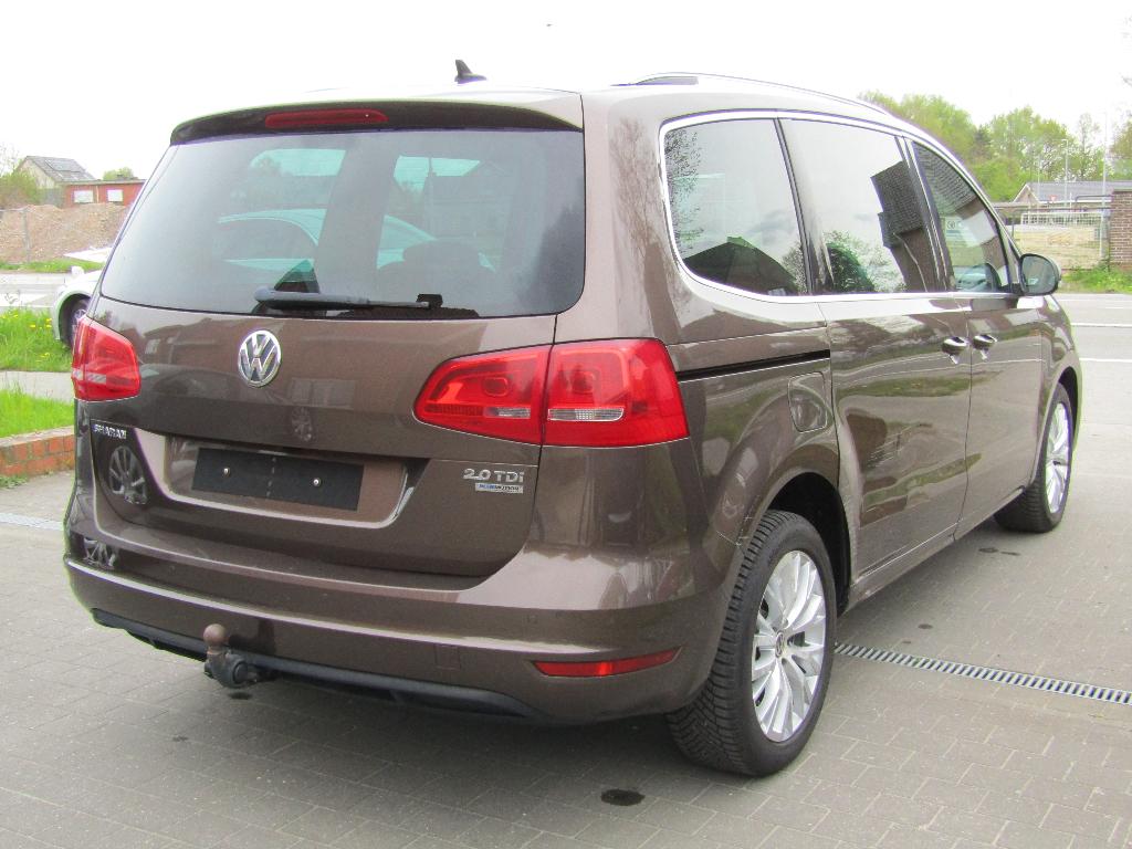Vw Sharan 2.0 TDI Automaat, Auto's, Euro 5, Monovolume, Beige, 4 cilinders