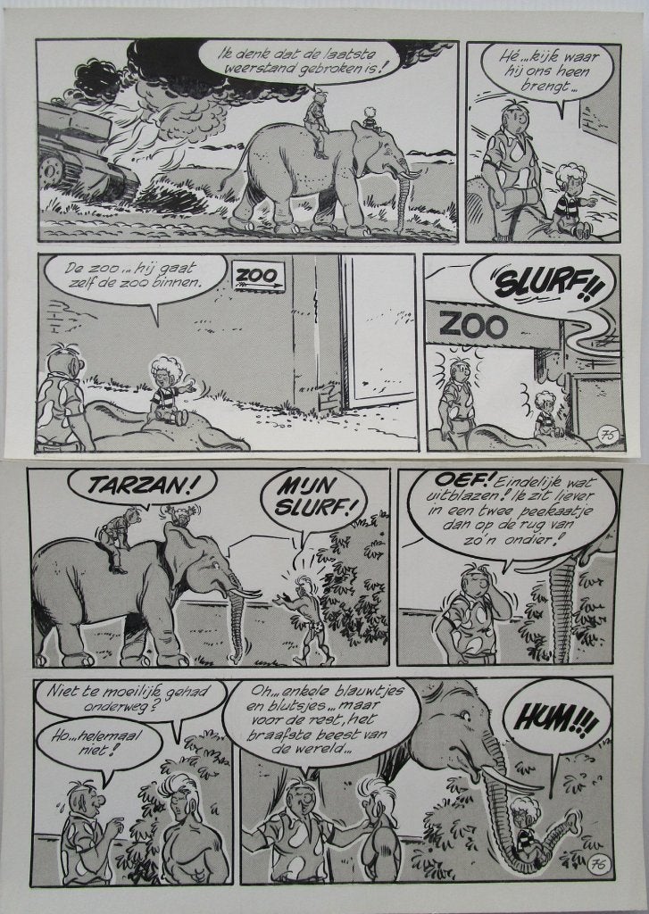HUREY - Originele pagina - Hugo de Reymaeker, Ophalen of Verzenden