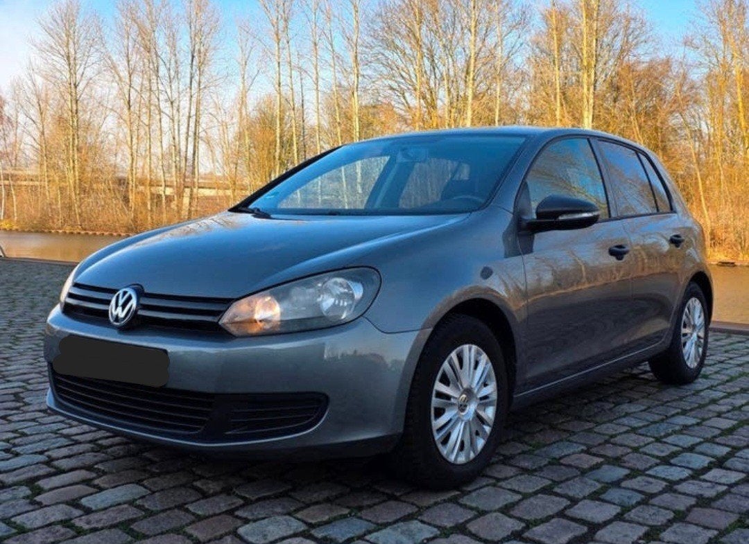 Volkswagen golf 6 1600cc TDI automaat 1ste eigenaar 75000 km, Auto's, Stof, 1600 cc, 99 g/km, Grijs