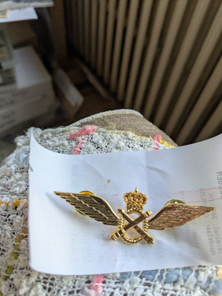 Piloot waarnemer licht vliegwezen, Verzamelen, Militaria | Algemeen, Ophalen of Verzenden, Landmacht, Embleem of Badge