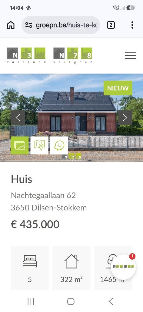 Woning te koop Dilsen-Stokkem 14.65 are, Immo, Maisons à vendre, Maison individuelle, 5 pièces, Province de Limbourg