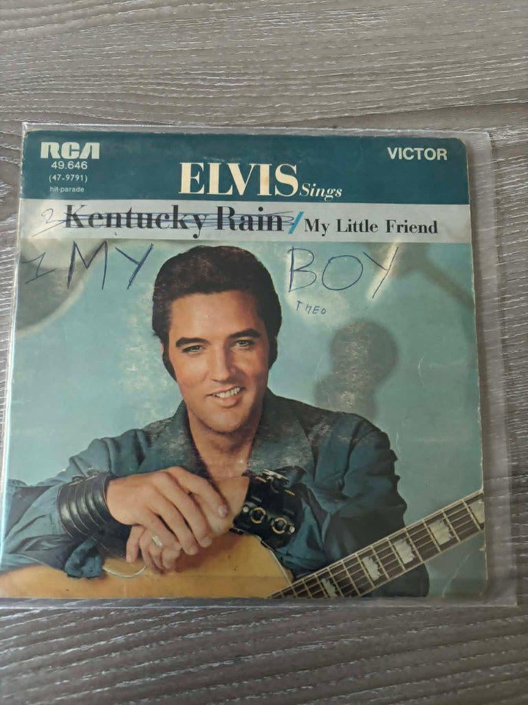 Elvis single, Kentucky rain/my little friend, Franse persing, Cd's en Dvd's, Vinyl Singles, Gebruikt, 7 inch, Single, Ophalen of Verzenden