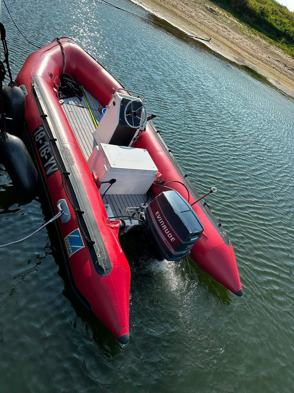 Zodiac 5 meter 50 pk motor mercury, Sports nautiques & Bateaux, Canots pneumatiques, PVC, Pompe, 5 m, Comme neuf