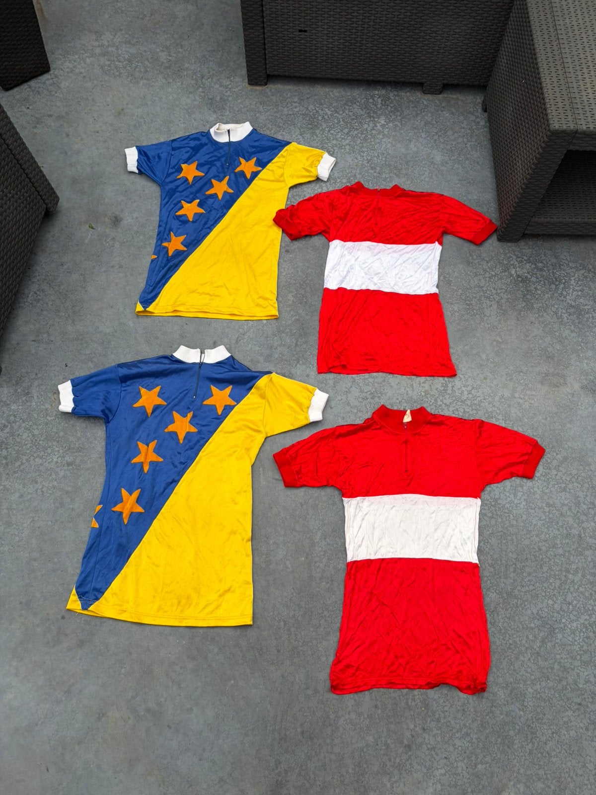4 maillots cyclisme piste vintage, Enlèvement ou Envoi