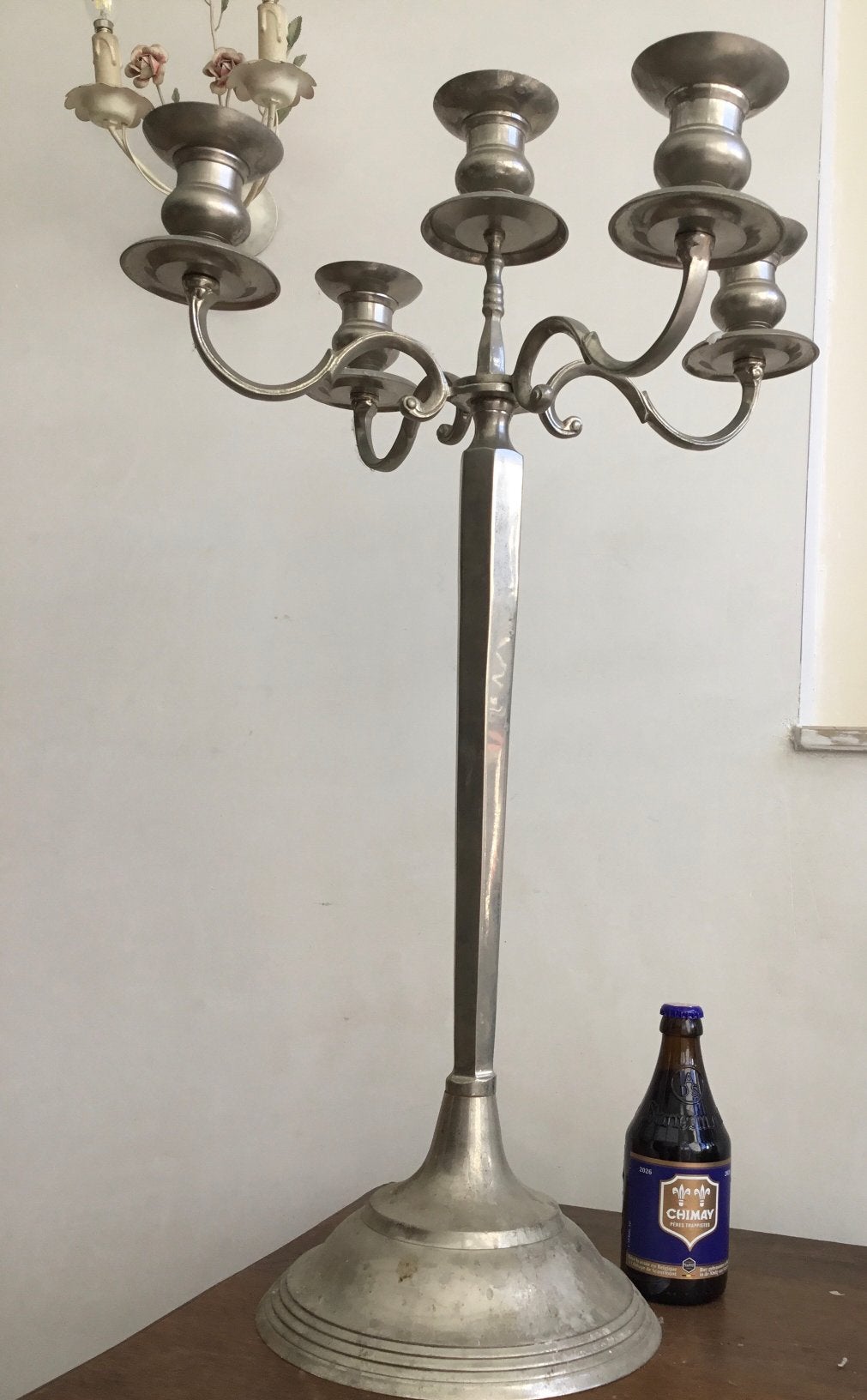 Boujeoir argenté +/- 78cm, Enlèvement, Autres matériaux