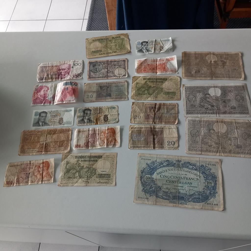 Oude bankbiljetten België 20x, Postzegels en Munten, Ophalen of Verzenden, België