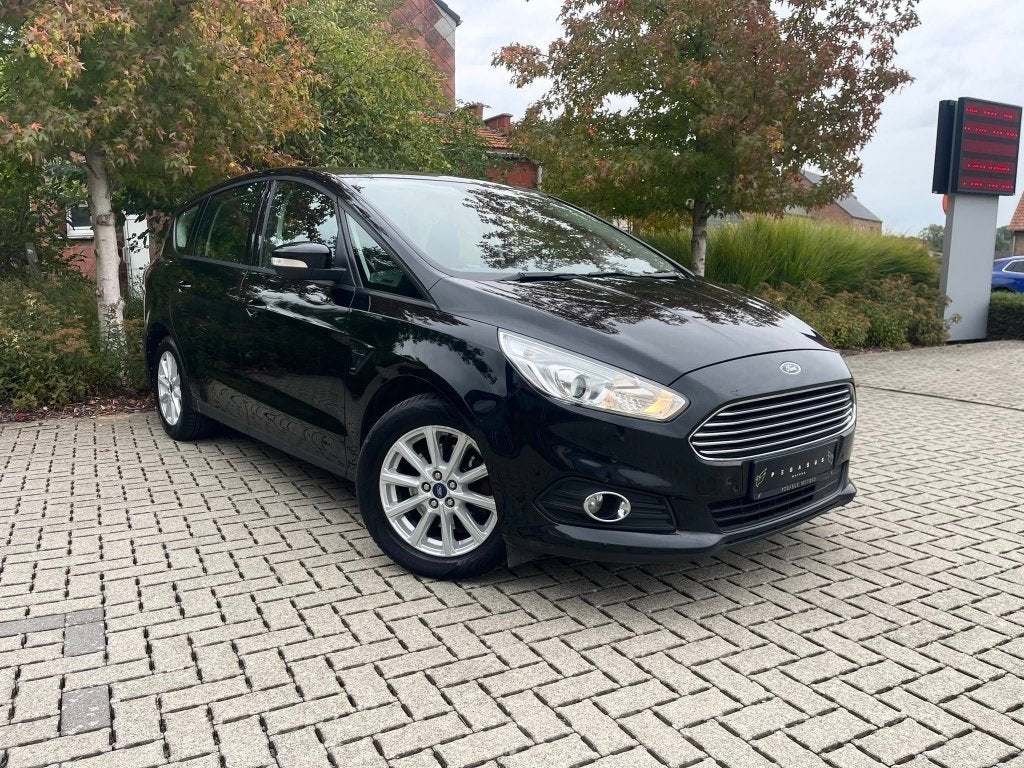 Ford S-Max 2.0 - 2019/211.000km/Euro 6d- 150PK, Auto's, Bluetooth, Zwart, Bedrijf, 5 deurs