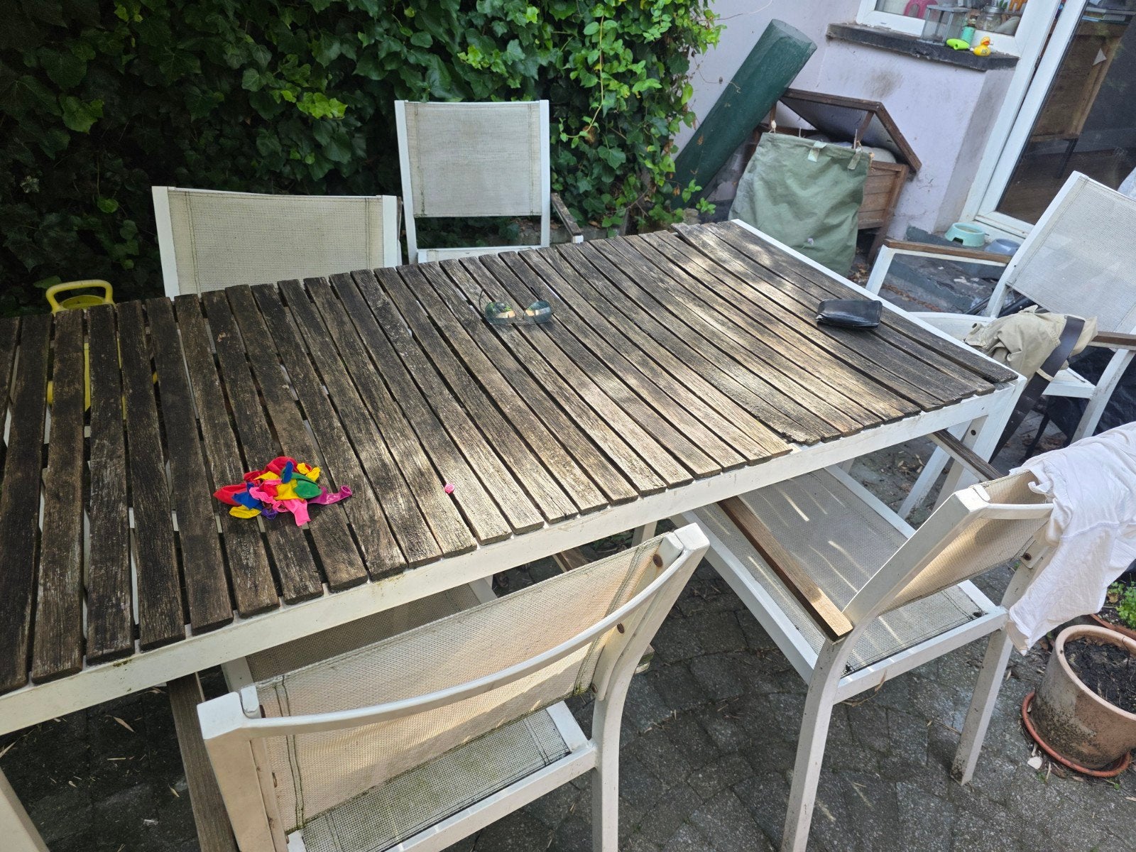 tafel en stoel, Tuin en Terras, Ophalen, Hout