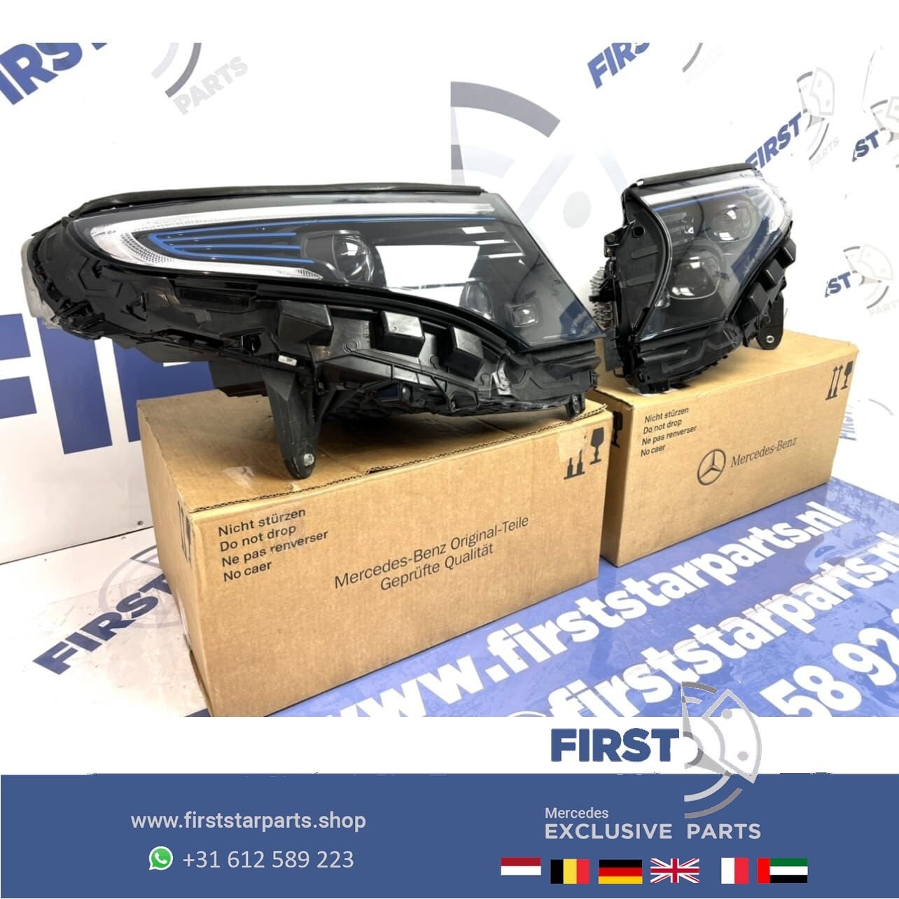 W293 N293 Mercedes EQC KOPLAMP RECHTS LED MULTIBEAM  2019-20, Gebruikt, -, Ophalen of Verzenden, -