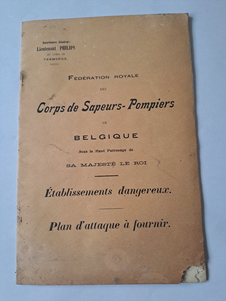 Corps de Sapeurs-Pompiers, Plan d'attaque à fournir., Ophalen, Gelezen, Fédération de Sapeurs Pompiers