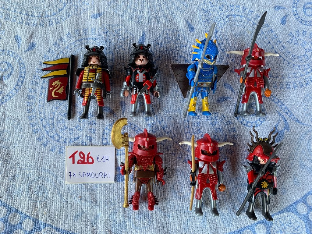PLAYMOBIL: T26: LOT 7 SAMOURAI, Kinderen en Baby's, Speelgoed | Playmobil, Ophalen of Verzenden, Zo goed als nieuw, Losse onderdelen