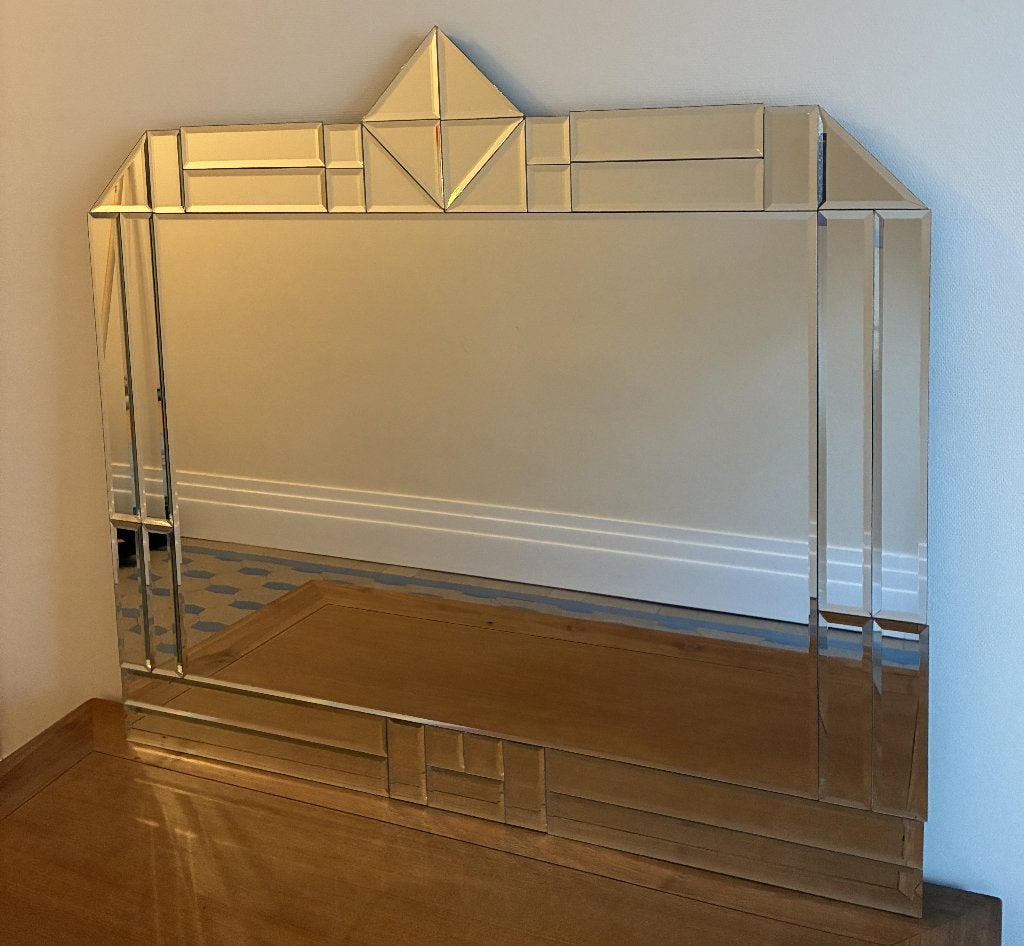 Hollywood Regency / Art Deco spiegel, Ophalen, Rechthoekig, 100 tot 150 cm, Minder dan 100 cm