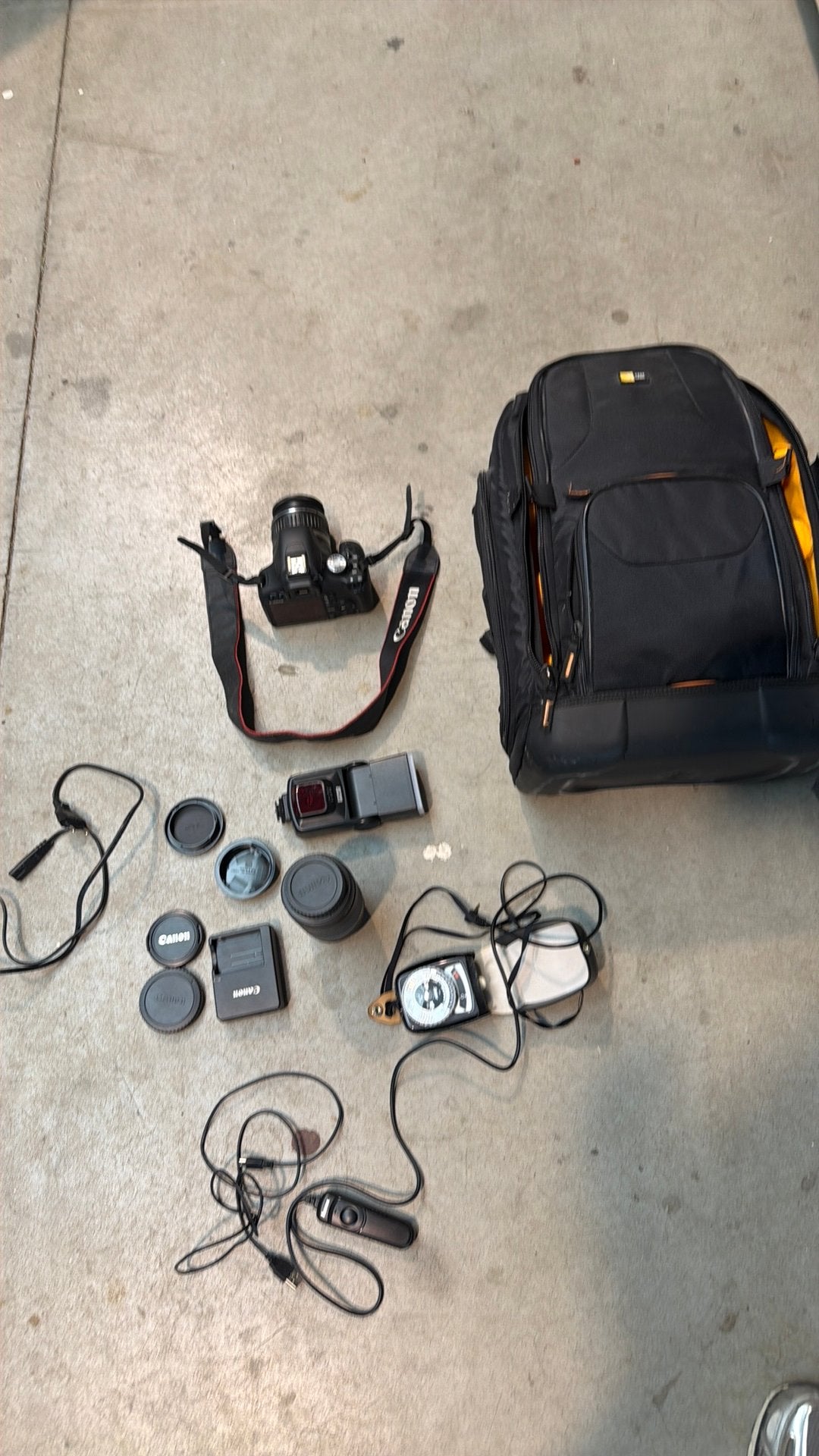 Canon set , lens, rugzak, Canon, Ophalen, Zo goed als nieuw