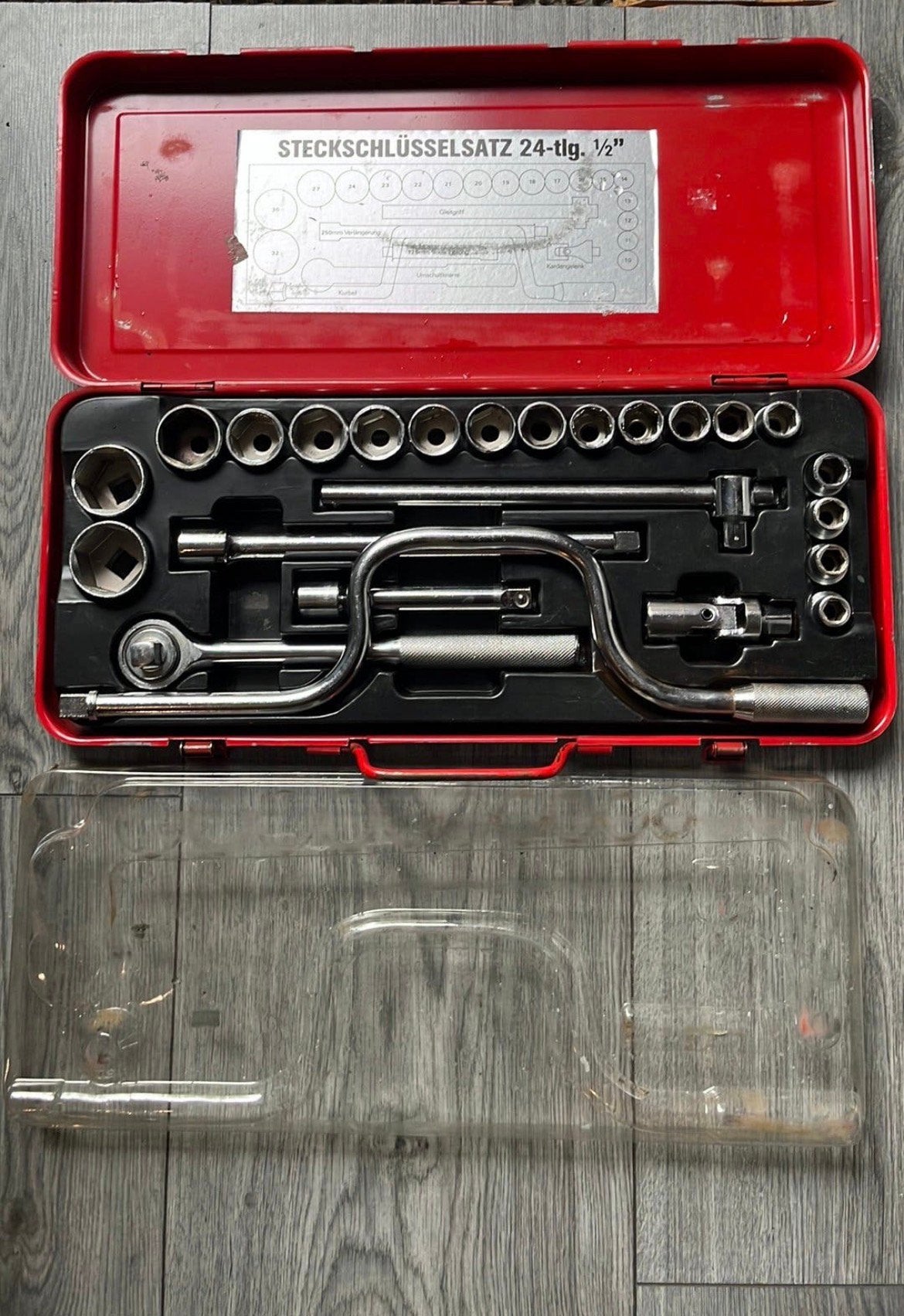 Doppenset 1/2" (24-delig) – In originele transportfolie, Bricolage & Construction, Outillage | Outillage à main, Envoi, Neuf, Jeu d'outils