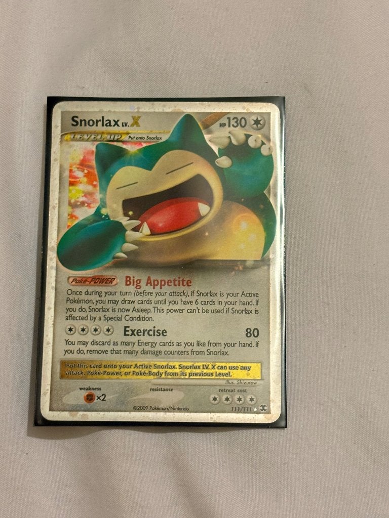 Snorlax lv.x #111/111, Enlèvement ou Envoi, Utilisé, Cartes en vrac, Foil