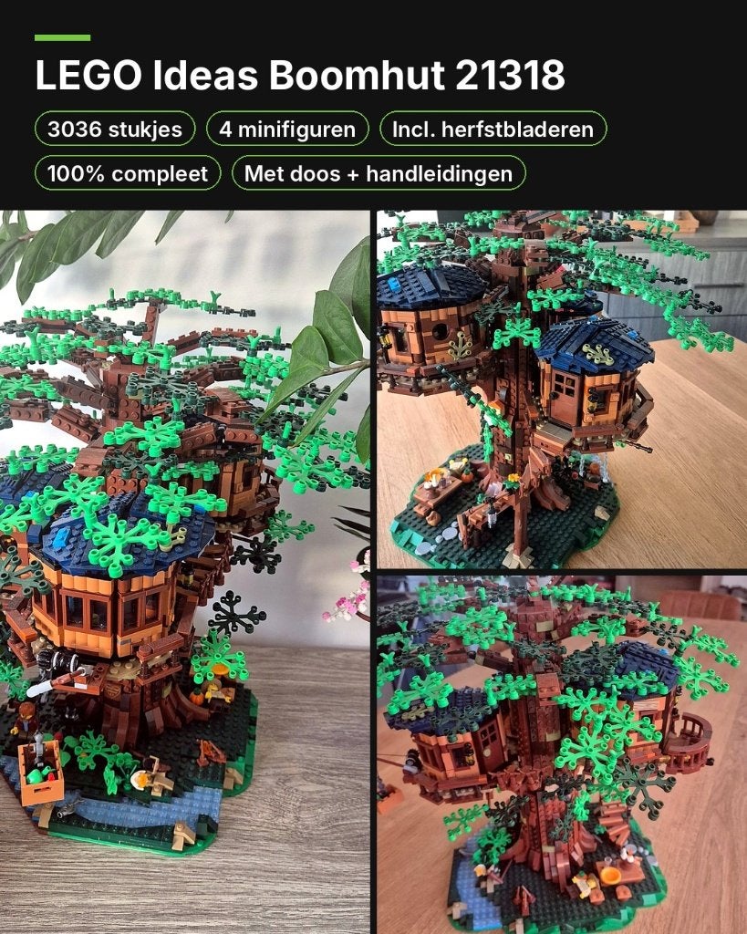 Lego boomhut 21318 gemonteerd, Gebruikt, Lego, Ophalen of Verzenden, Ideas