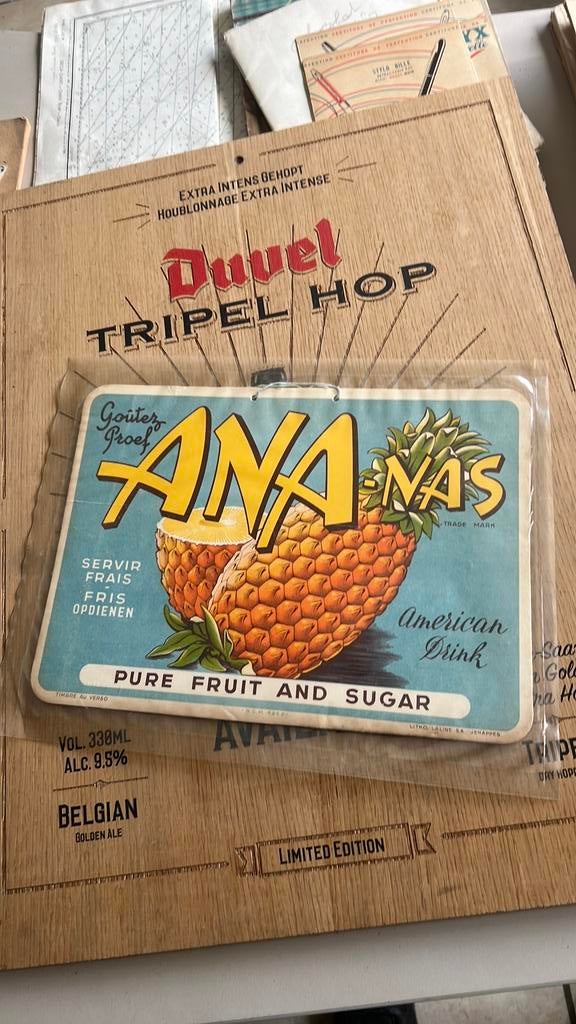 Oude reclame ANA-nas limonade, Verzamelen, Ophalen of Verzenden, Zo goed als nieuw