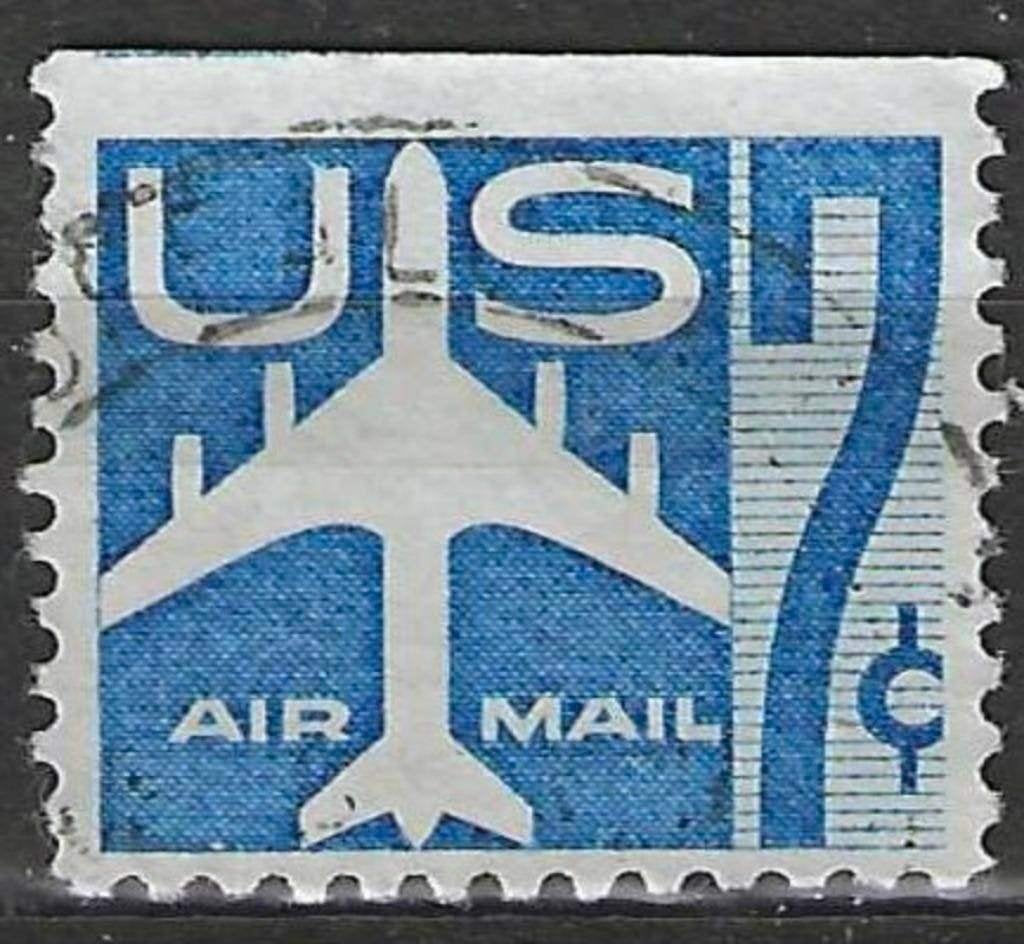 États-Unis 1958/1960 - Yvert 50 B PA - Avion signé (ST), Envoi, Affranchi