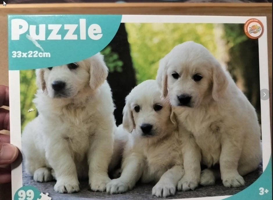 Puzzel hondjes - 99 stukjes, Ophalen of Verzenden, Meer dan 50 stukjes, Gebruikt, 4 tot 6 jaar