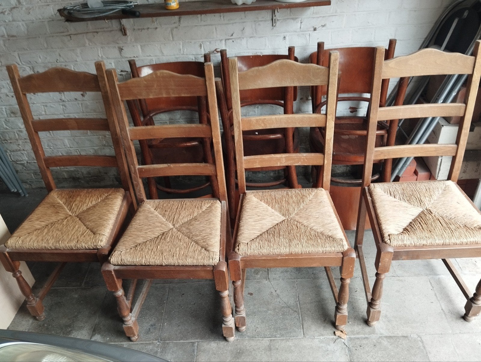Lot de 4 chaises à donner, Antiquités & Art, Enlèvement