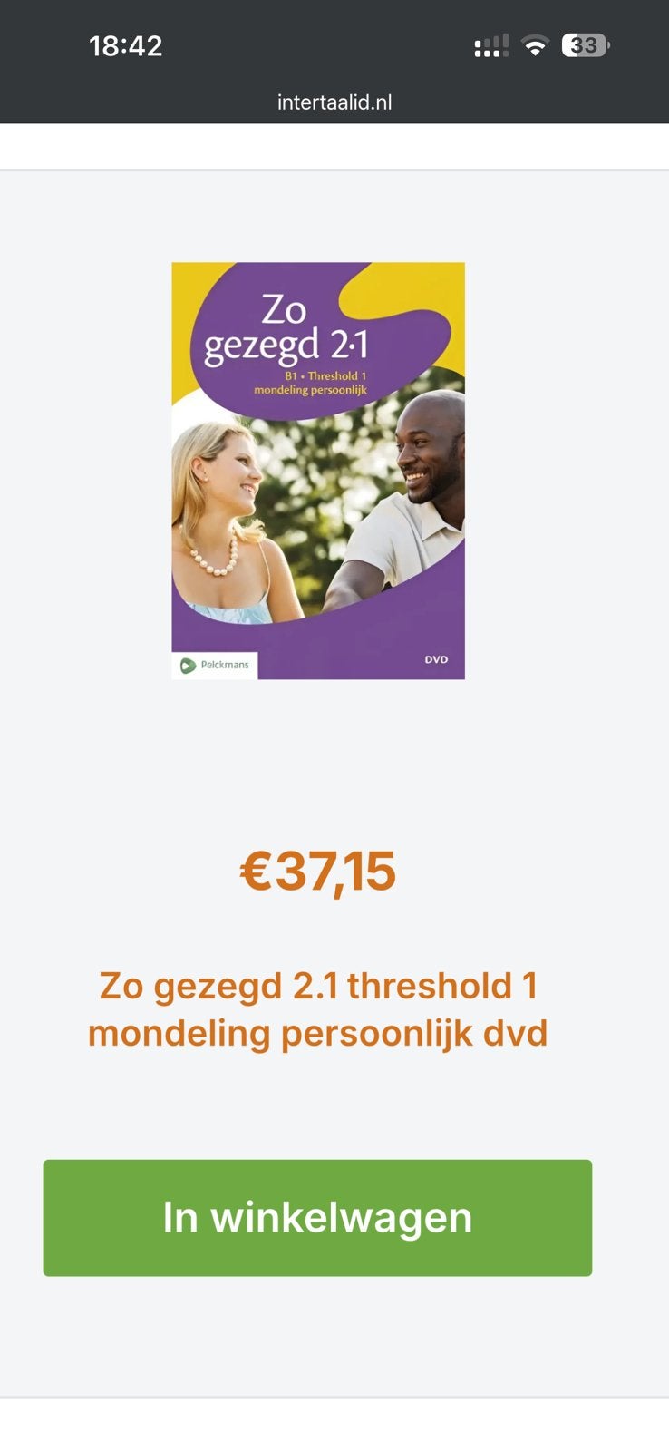 Zo gezegd 2.1 threshold 1 mondeling persoonlijk dvd, Tickets en Kaartjes, Kortingen en Cadeaubonnen