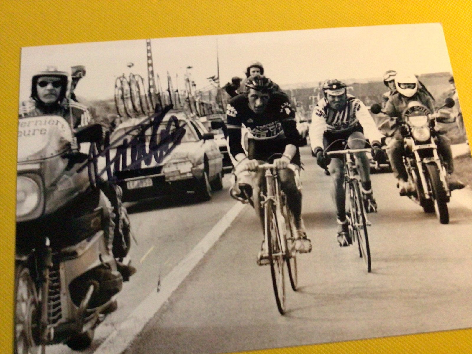 wielerfoto bernard hinault freddy maertens signe, Ophalen of Verzenden, Zo goed als nieuw