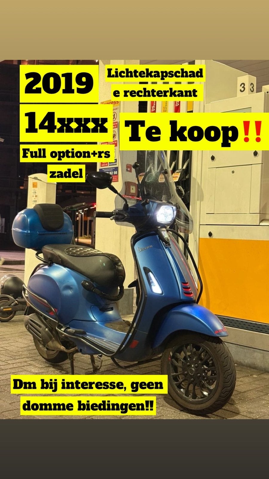 Vespa sprint 2019 blauw, Scooter, Particulier, 1 cylindre